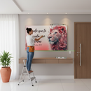 Quadro Leão e Salmo da Bíblia