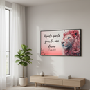 Quadro Leão e Salmo da Bíblia