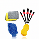 Kit de ferramentas de limpeza para o carro.