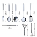 Kit 11 Peças de Utensílios para Cozinha em Aço Inox