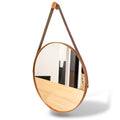 Espelho Redondo Adnet com Alça em Couro