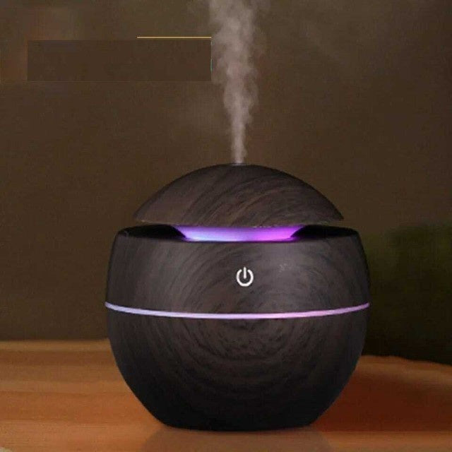 Vaporizador de Ar Ambiente Vaso Madeira USB