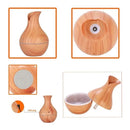 Vaporizador de Ar Ambiente Vaso Madeira USB