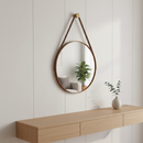 Espelho Redondo Adnet com Alça em Couro