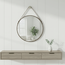 Espelho Redondo Adnet com Alça em Couro